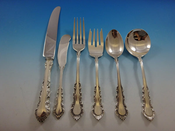 Georgian Rose by Reed and Barton Sterling Silver Flatware Service Set 73 Pieces