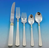 Ashmont Gold by R&B Sterling Silver Flatware Set for 8 Service 40 pcs Dinner