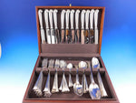 English Onslow by Various Sterling Silver Dinner Flatware Set Service 64 pcs Old