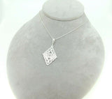 935 Argentium Sterling Diamond Shaped Pendant (#J4413)