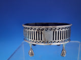 Georgian English Sterling Silver Salt Cellar Master w/Cobalt Glass Liner (#6937)