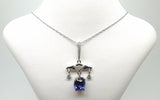 14k Gold Chandelier 2.30ct Genuine Natural Tanzanite Pendant w/Diamonds (#J3757)