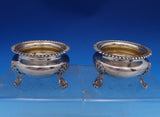 English Victorian Sterling Silver Salt Dip Master Set 2pc GW Interior (#8324)