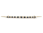 14k Antique Montana Sapphire and Pearl Bar Pin (#J5384)