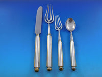 Vuillermet Aines of Lyon France Silverplate w/ gold accent Flatware Set 40 pcs