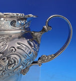 Robert Hendery Canadian Sterling Silver Tea Set 4pc Chased with Ebony  (#7188)