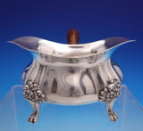 Daffodil by Poole Sterling Silver Gravy Boat w/ Wood and Lion Feet #996 (#4765)