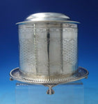 H.A. English Silverplate Biscuit Box Bun Warmer Pierced Engraved (#6002)