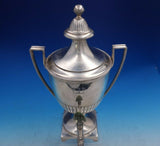English Georgian Sterling Silver Samovar with Coat of Arms Dogs Flowers (#4051)