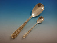 Repousse by Kirk Sterling Silver Flatware Set for 12 Service 134 Pieces Dinner