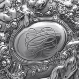 Tiffany and Co Sterling Silver Hand Mirror #C1192 w/ Love Birds Cherubs (#8849)