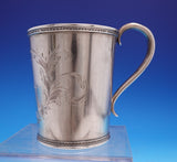 Tifft and Whiting Coin Silver Baby Cup with Engraved Scrollwork 3.8 ozt. (#9085)