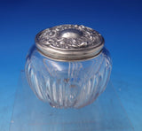 Art Nouveau Sterling Silver and Cut Crystal Dresser Jar Circa 1900 (#7247)