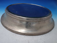 Beaded by GM English Silverplate Plateau Mirror 17" x 4" w/ Dragon Crest (#5881)