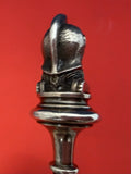 Bust Gorham Sterling Silver Cracker Spoon Long Applied Detail Helmeted Man 11"