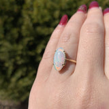 14k Yellow Gold Australian 2.15 Carat Genuine Natural Opal Ring 5.75 (#J7216)