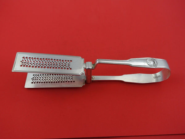 English Estate Sterling Silver Asparagus Serving Tong London 1902 yoked 9 3/4"