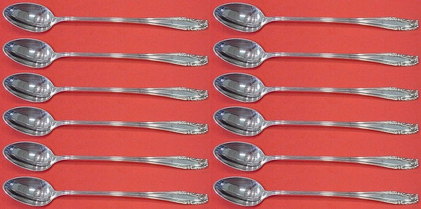 Stradivari by Wallace Sterling Silver Iced Tea Spoon Set 12 pieces 7 1/2"