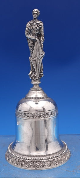 Italian 800 Silver Bell with Figural Handle Man 5 1/4" no clapper (#8380)