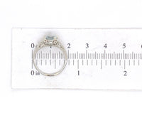 18k White Gold Filigree Deco 1.15 Carat Genuine Natural Aquamarine Ring (#J6774)