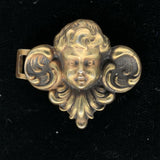 Art Nouveau Sterling Vermeil Cherub Angel Buckle (#J5432)