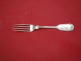 Fiddle Thread by HT Deburn & Bros Coin Silver Dinner Fork 8" Vintage Flatware