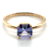 14k Yellow Gold .94ct Genuine Natural Ceylon Blue Sapphire Ring 6.75 (#J7318)