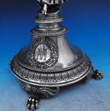 Sy and Wagner German .750 Silver Centerpiece Raised w/ Angel Lions Feet GW #8887