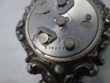 Looping Co. Silverplate 8 Day Alarm Clock C.1920's 5 1/4" x 4" (#6161)