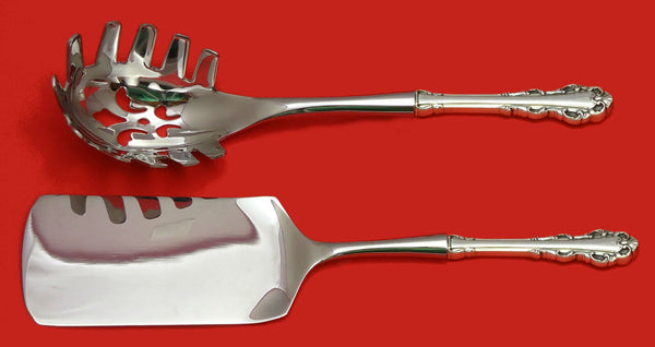 Dresden Scroll by Lunt Sterling Silver Italian Pasta Server Set 2pc HHWS Custom