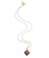 14k Yellow Gold Seed Pearl Enamel 1917 Pendant with 14k Chain Jewelry (#J7258)
