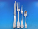 Filet Coquille Shell by Aucoc French 950 Silver Flatware Set Service in Chest