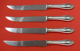 Mount Vernon by Lunt Sterling Silver Steak Knife Set 4pc Texas Sized Custom 9.5"