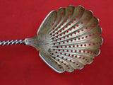 Medallion with Twist by Wood & Hughes Sterling Silver Sugar Sifter Ladle GW 7.5"