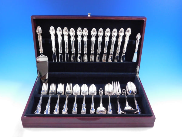English Crown by Reed & Barton Silverplate Flatware Set for 12 Service 80 pc