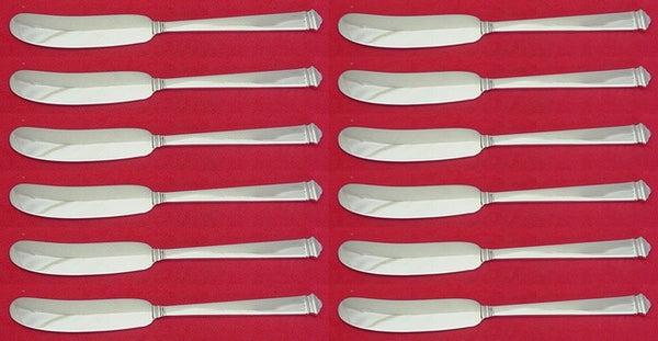 Hampton by Tiffany and Co Sterling Silver Butter Spreader flat handle Set 12pc