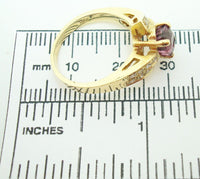 14k Gold 1.84ct Raspberry Genuine Natural Sapphire and Diamond Ring (#J507)