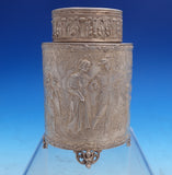 Neresheimer and Sohne .800 German Silver Tea Caddy Hanau Figural Scenes (#8521)