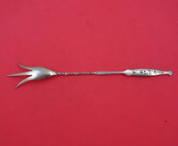 Dresden by Whiting Sterling Silver Lettuce Gold Washed Pierced 9" Serving