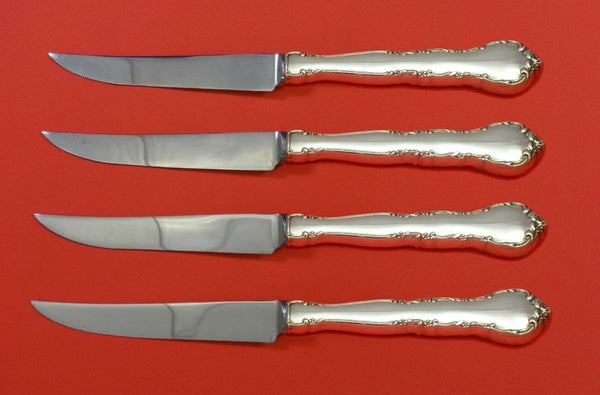 Mignonette by Lunt Sterling Silver Steak Knife Set 4pc HHWS  Custom Made 8 1/2"