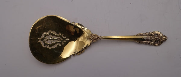 Grande Baroque Gold Accent by Wallace Sterling Tomato Server pierced 8 1/8"