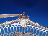 English Georgian Sterling Silver Basket with Swing Handle Pierced Ribbon (#8388)