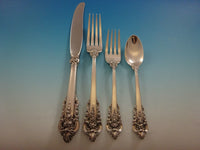 Grande Baroque by Wallace Sterling Silver Flatware Set 8 Service 51 Pcs Dinner