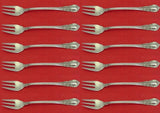 American Victorian by Lunt Sterling Silver Cocktail Fork Set 12 pieces 5 3/4"