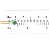 18k Gold .40ct Fine Genuine Emerald and Diamond Pendant w/ 18k 18" Chain #J7001