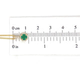 18k Gold .40ct Fine Genuine Emerald and Diamond Pendant w/ 18k 18" Chain #J7001