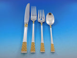 Golden Columbine by Lunt Sterling Silver Regular Size Place Setting(s) 4pc