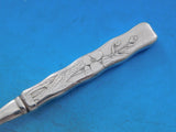 Lap Over Acid Etched by Tiffany Sterling Silver Fruit Fork HH AS Foliage 7"
