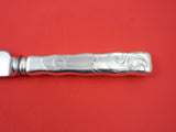 Lap Over Edge Acid Etched By Tiffany Sterling Dinner Knife w/ waves 10 3/4"