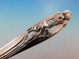 Silver Iris by International Sterling Silver Flatware Set for 12 Service 48 pcs